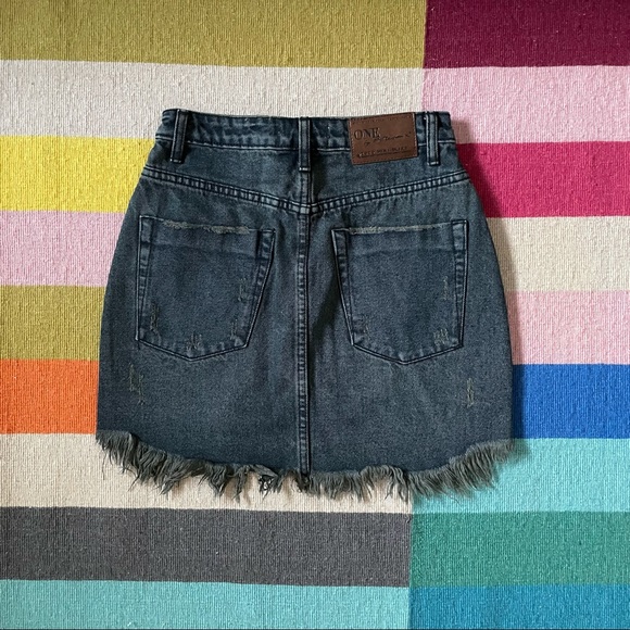 One Teaspoon 2020 navy denim skirt - Picture 2 of 4